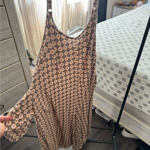 Torrid Geometric Knit Dress in Blue and Tan